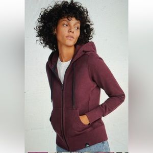 American Giant Classic Full Zip Hoodie XL-color- Washed Port (Mauve)